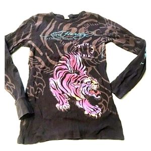 Ed Hardy Womens Long sleeve Tiger, Large
